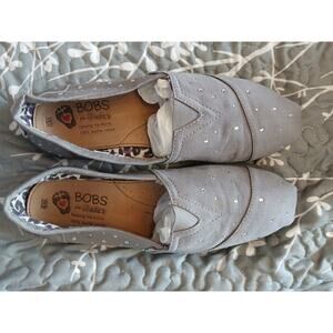 BOBS womens shoes grey with rhinestones size 9